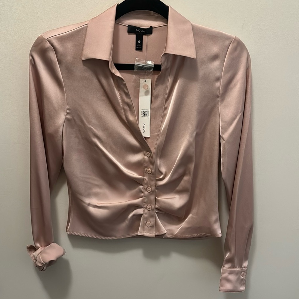 NWT Aqua pink blouse size XS